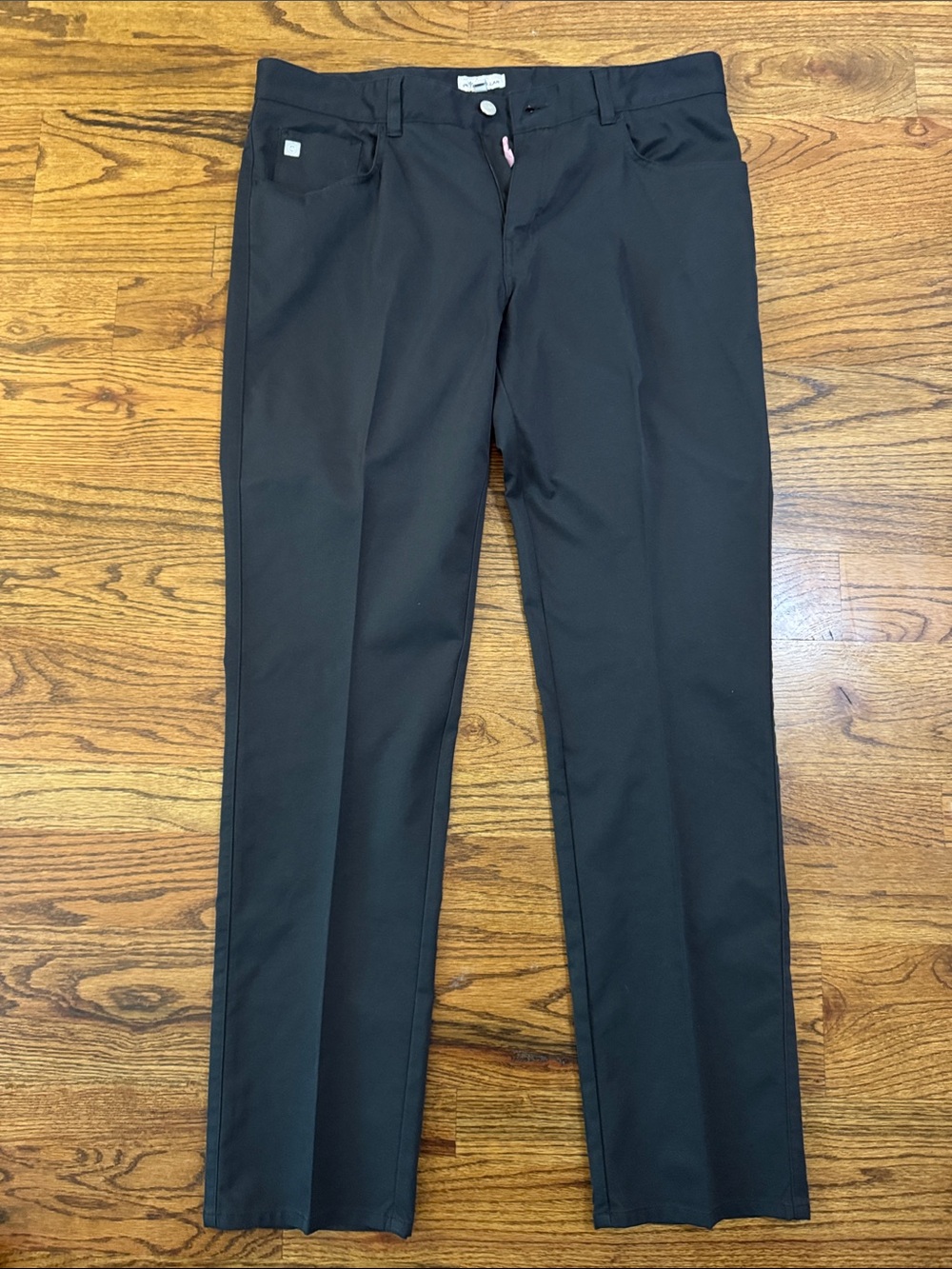 Peter Millar Black Men's Dress Pants - Slim Straight